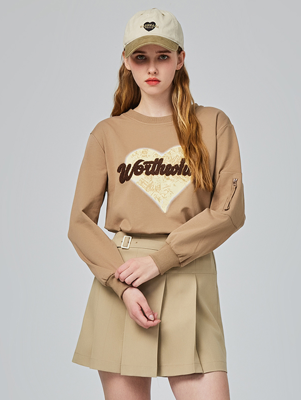 abito立體字愛心印花上衣