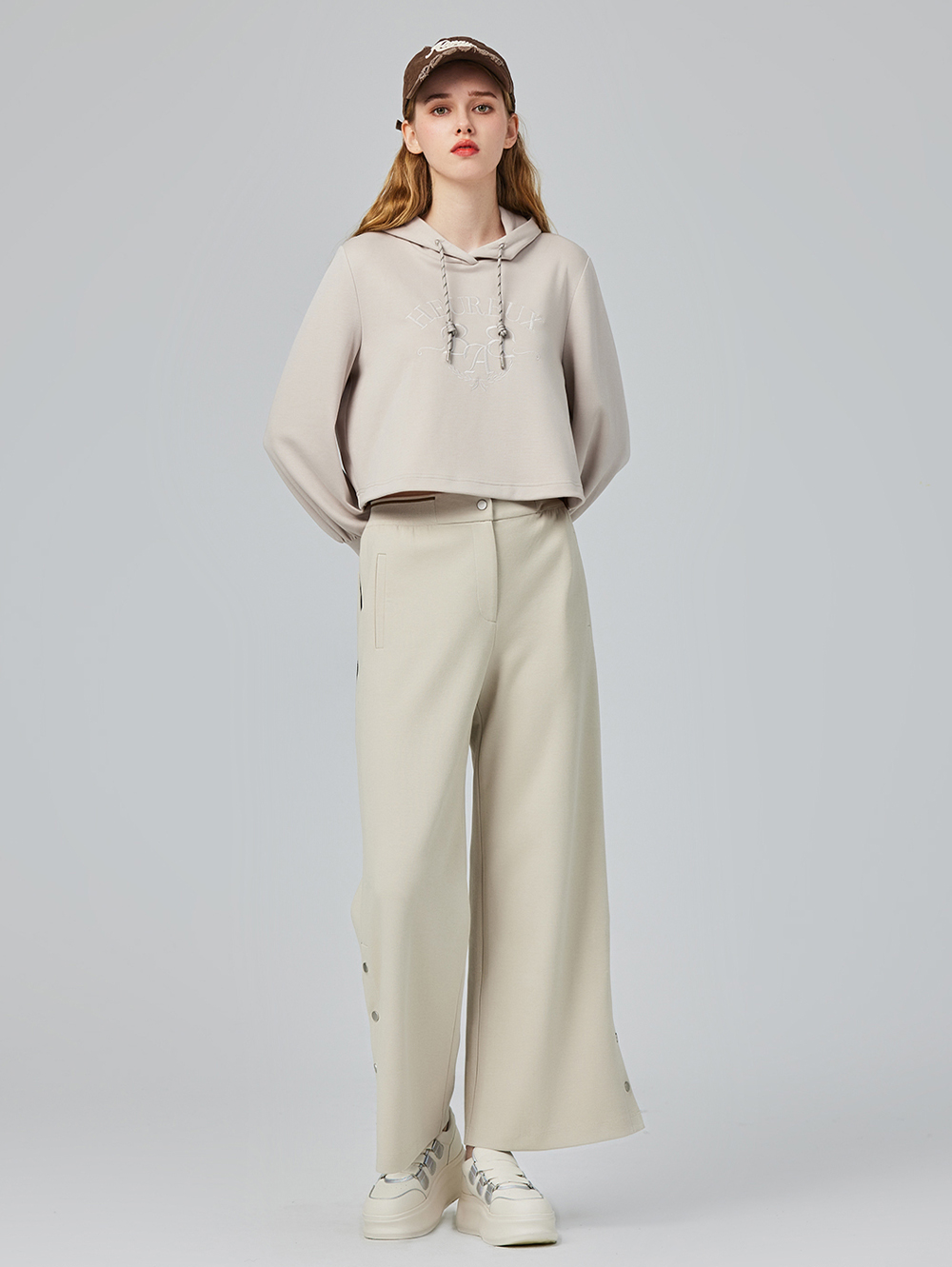 abito舒適彈性腰頭寬褲