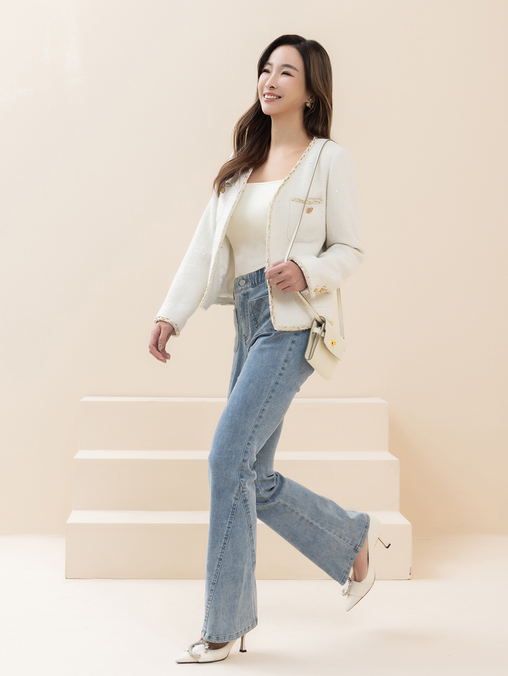 CHANG YU x abito棉質微喇叭牛仔褲