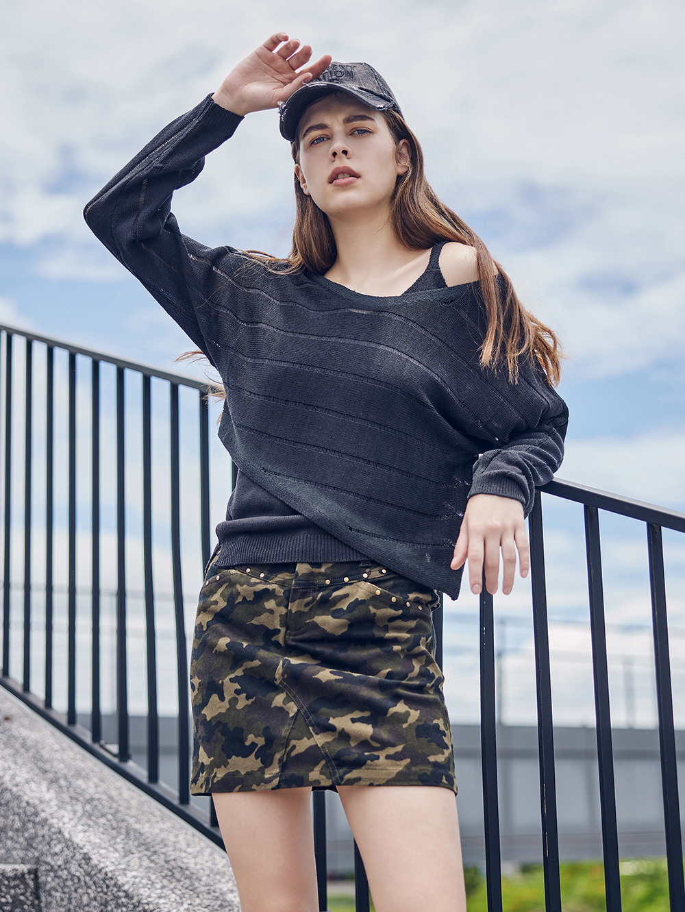 abito個性迷彩短裙