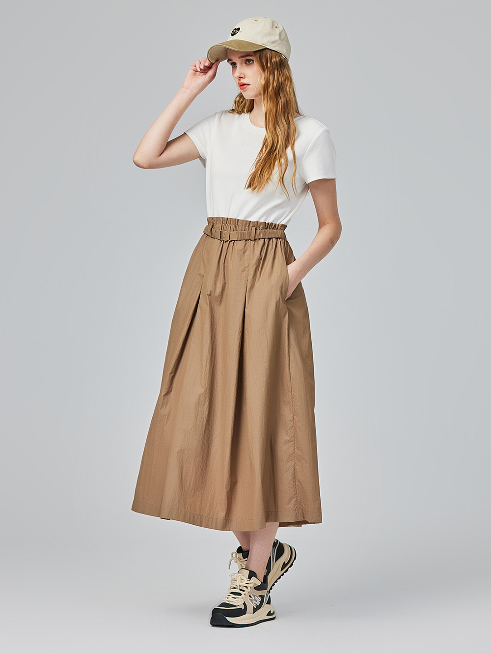 abito異材質拼接連身洋裝