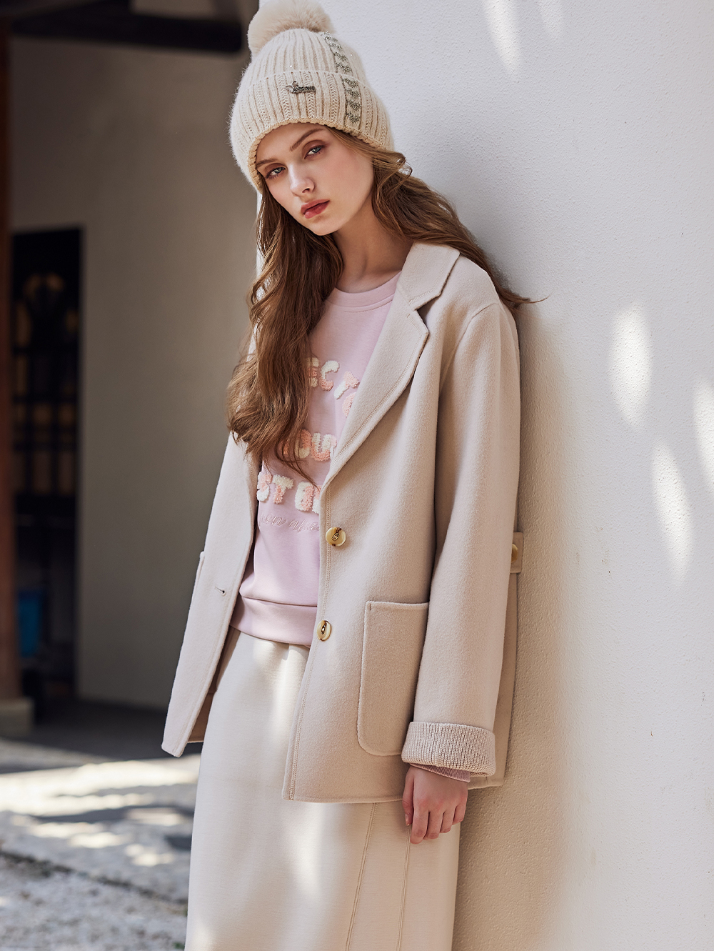 abito簡約質感翻領大衣