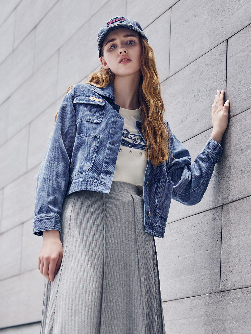 abito仿舊水洗棉質口袋外套