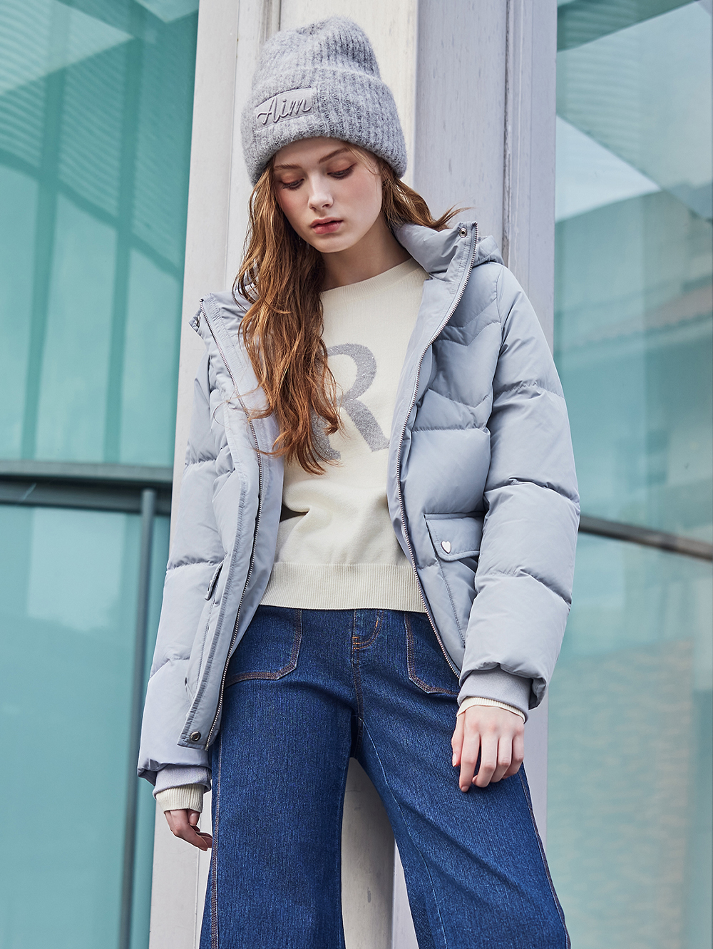 abito愛心羽絨連帽外套