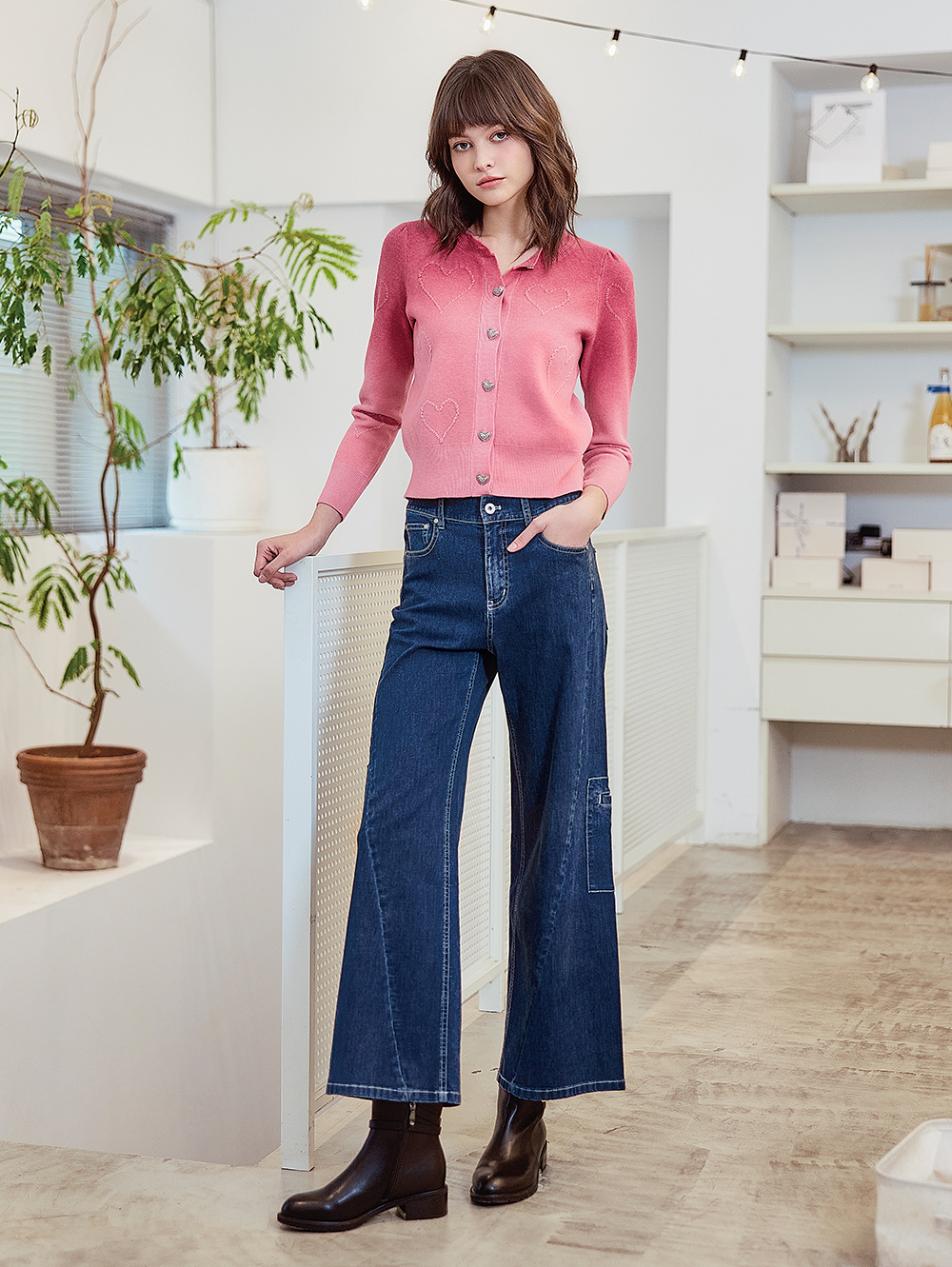 abito工裝口袋造型寬褲