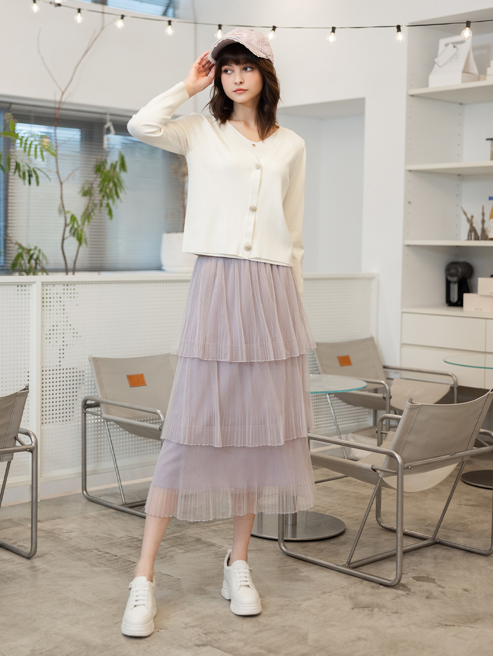 abito氣質網紗長裙