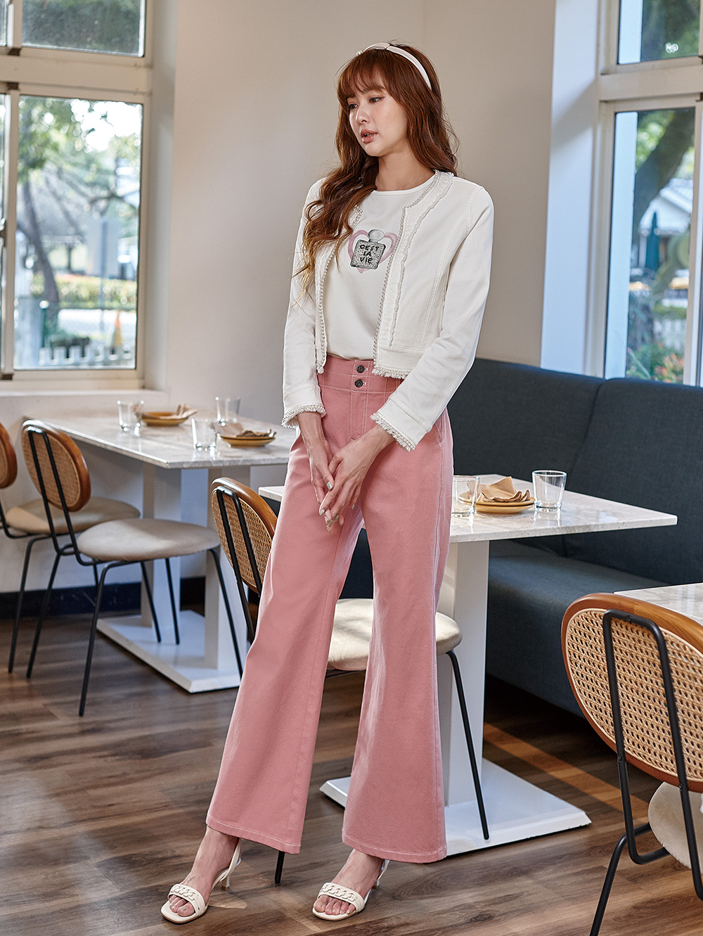 DITA修飾喇叭丹寧褲