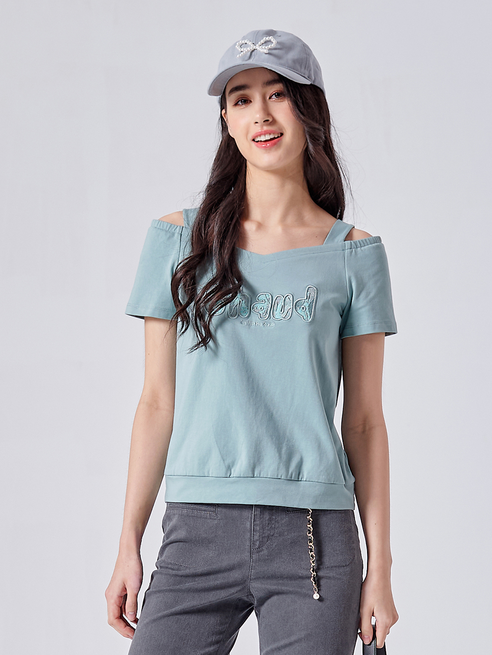 DITA吊帶小露肩T-SHIRT