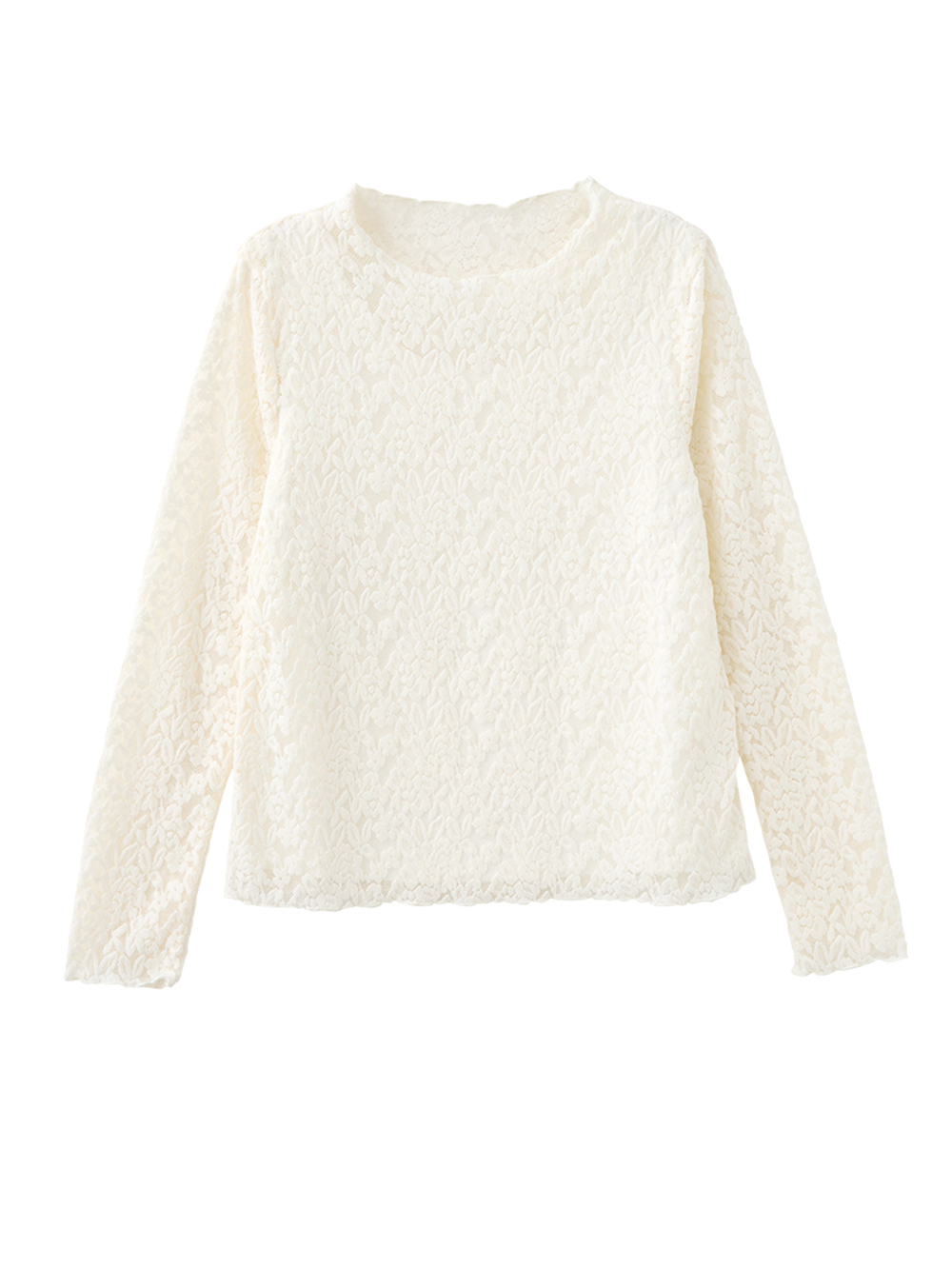 DITA優雅蕾絲修身內搭上衣