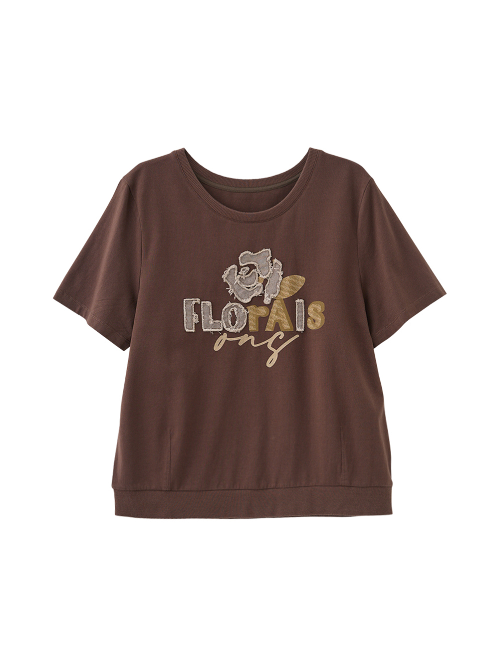 DITA個性水洗玫瑰T-shirt