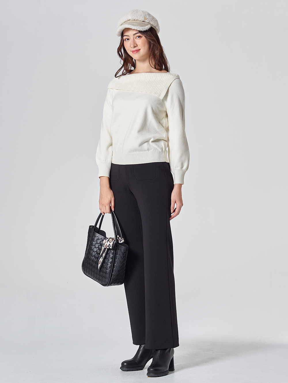 DITA多口袋修身小喇叭褲