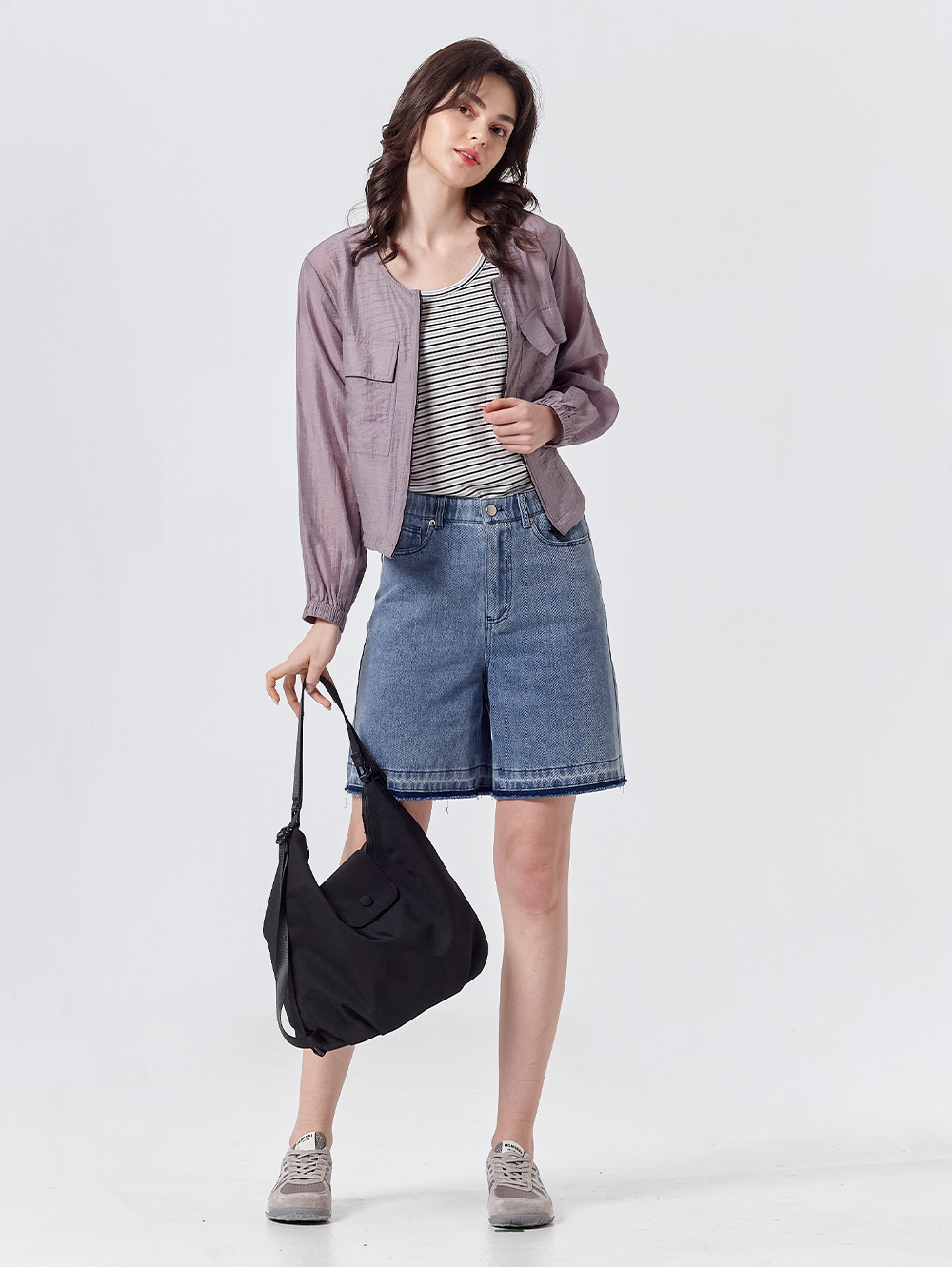 DITA微笑印花牛仔短褲