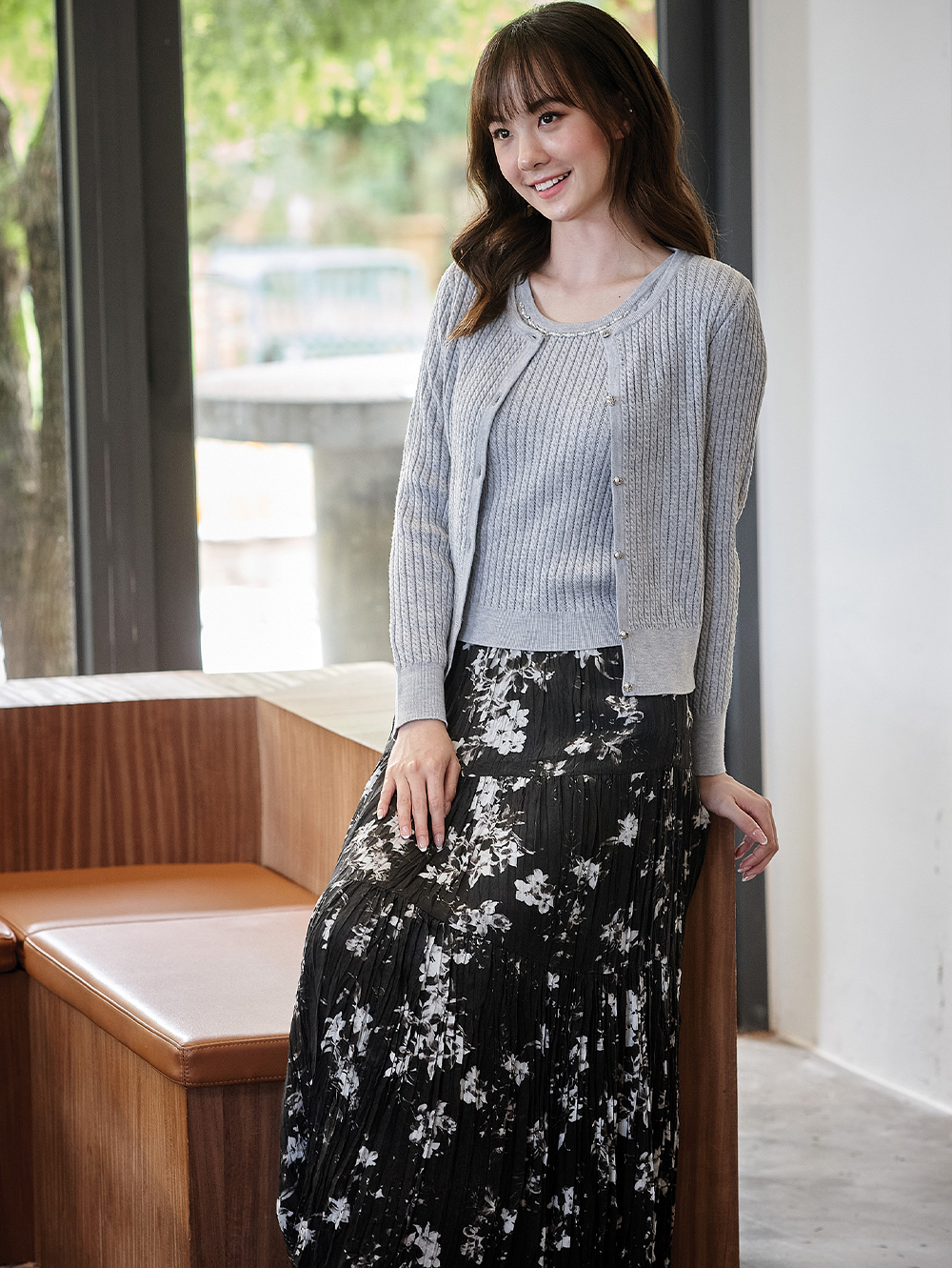 DITA浪漫印花蛋糕裙