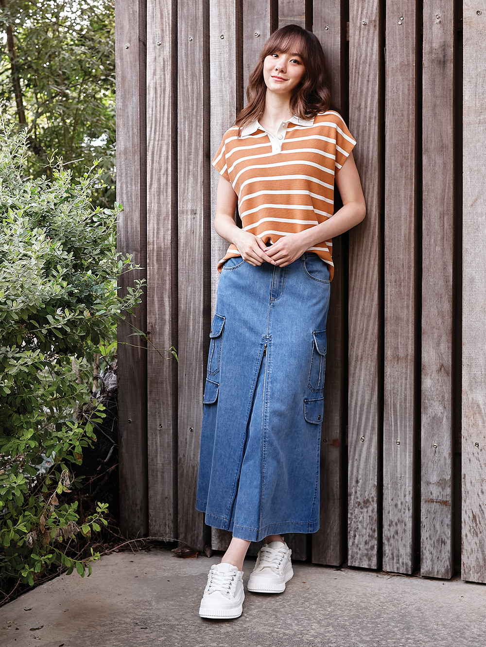 DITA兩穿式造型拉鍊工裝A字裙