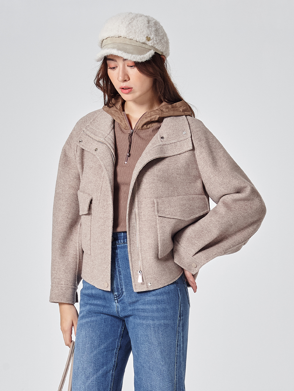 DITA質感羊毛短版大衣