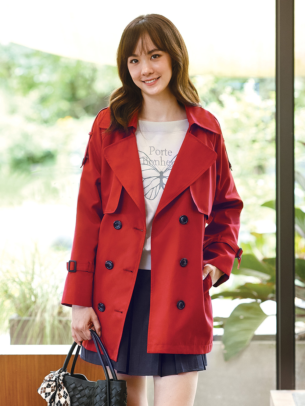 DITA韓系率性中長版風衣外套