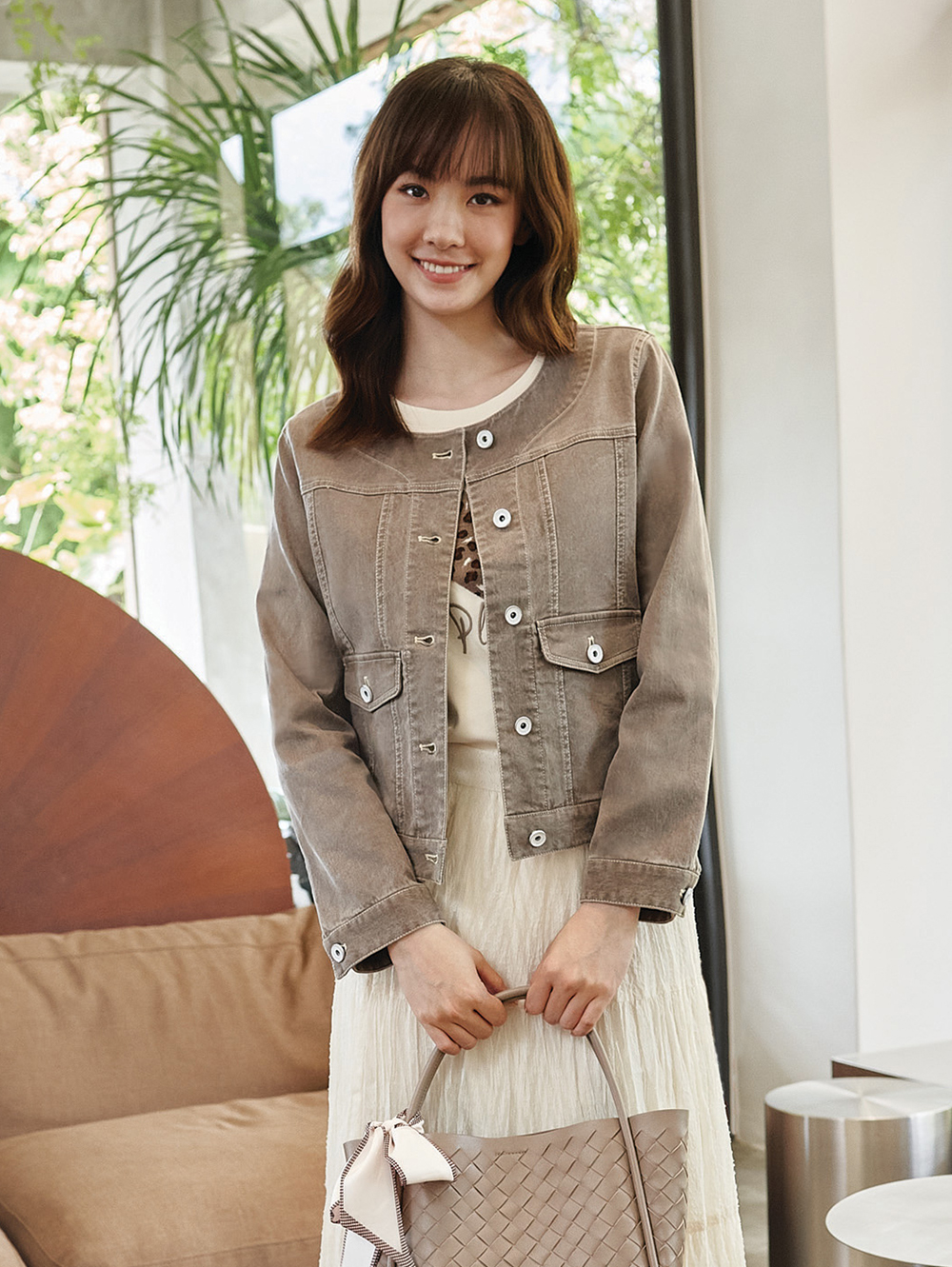 DITA甜酷個性水洗寬版夾克