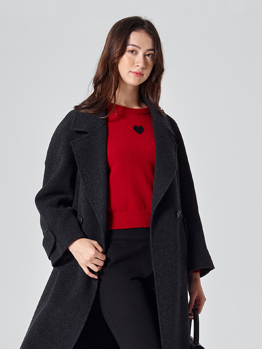 DITA拉克蘭袖愛心針織上衣