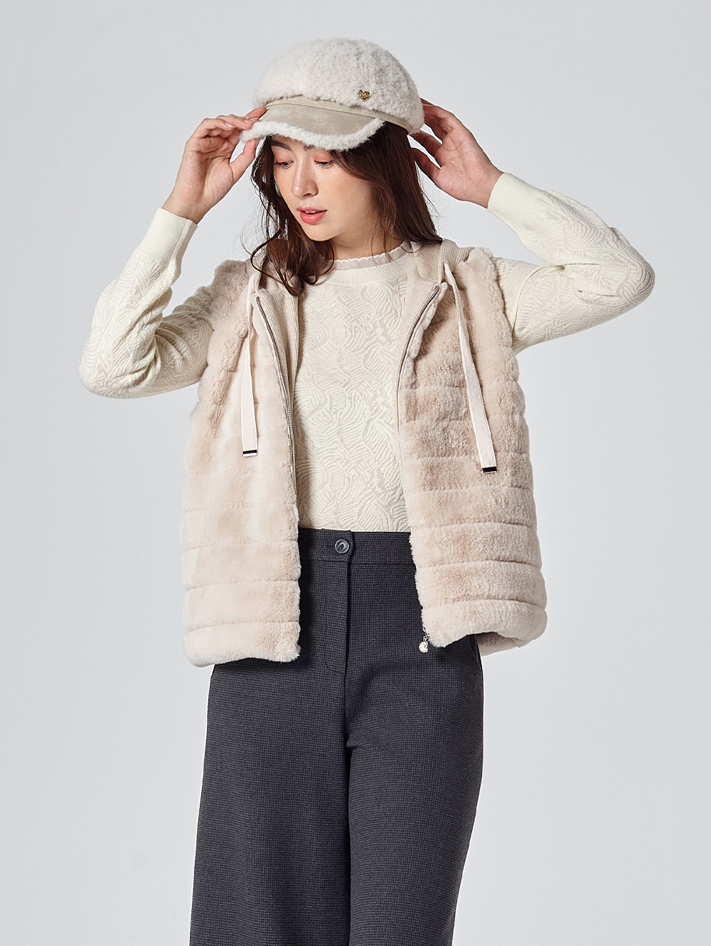 DITA千金珍珠高領針織上衣