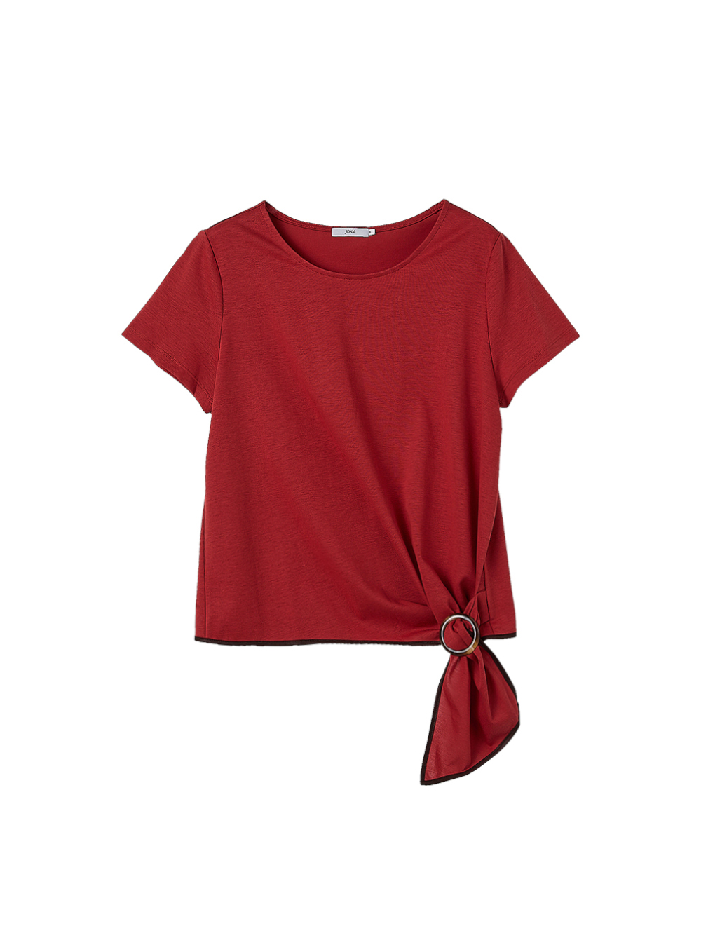 JOAN配色滾邊下擺造型環T恤