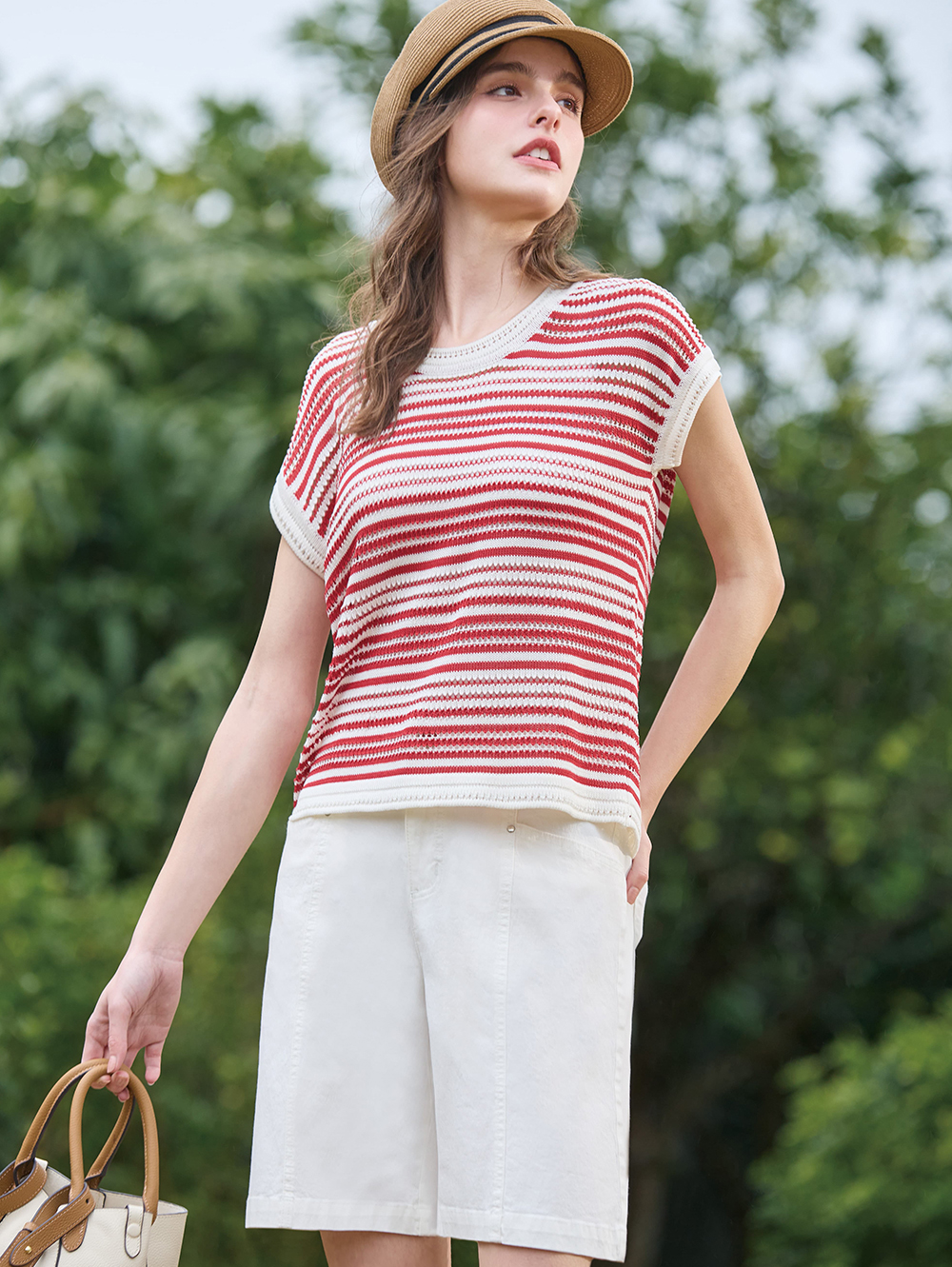 JOAN超彈力冰涼紗5分短褲