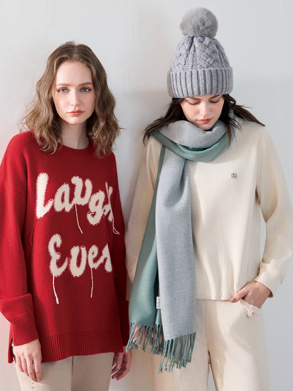 JOAN異材質拼接條絨抽繩下擺上衣