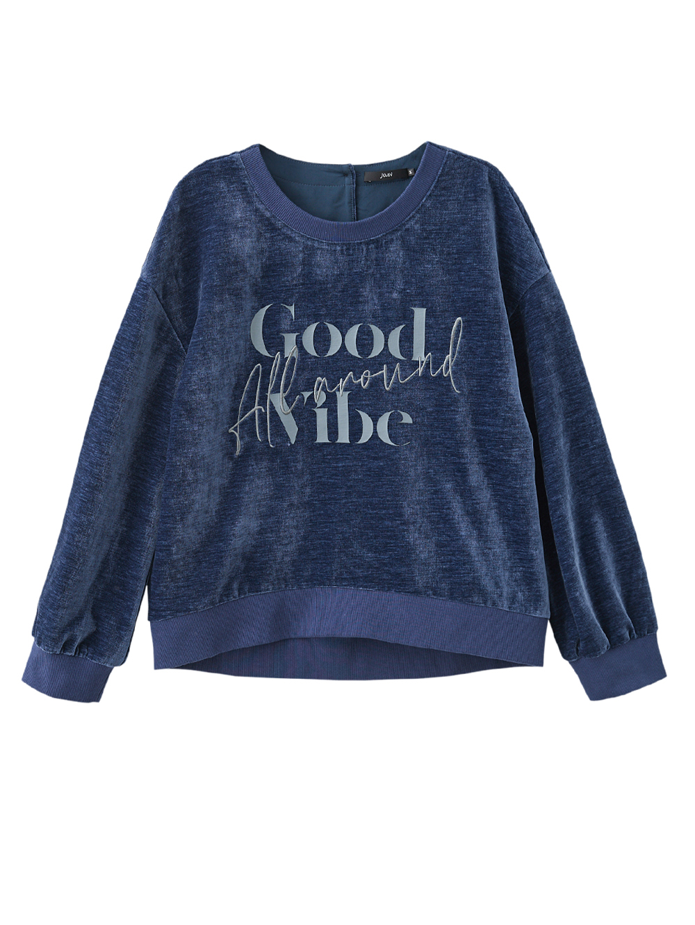 JOAN Good Vibe質感絨面印花上衣