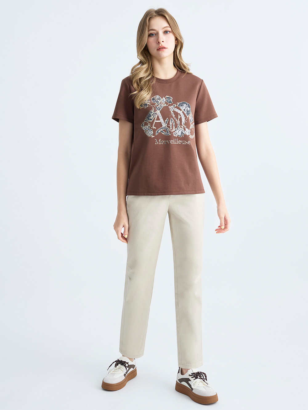 JOAN彈性棉質輕鬆褲