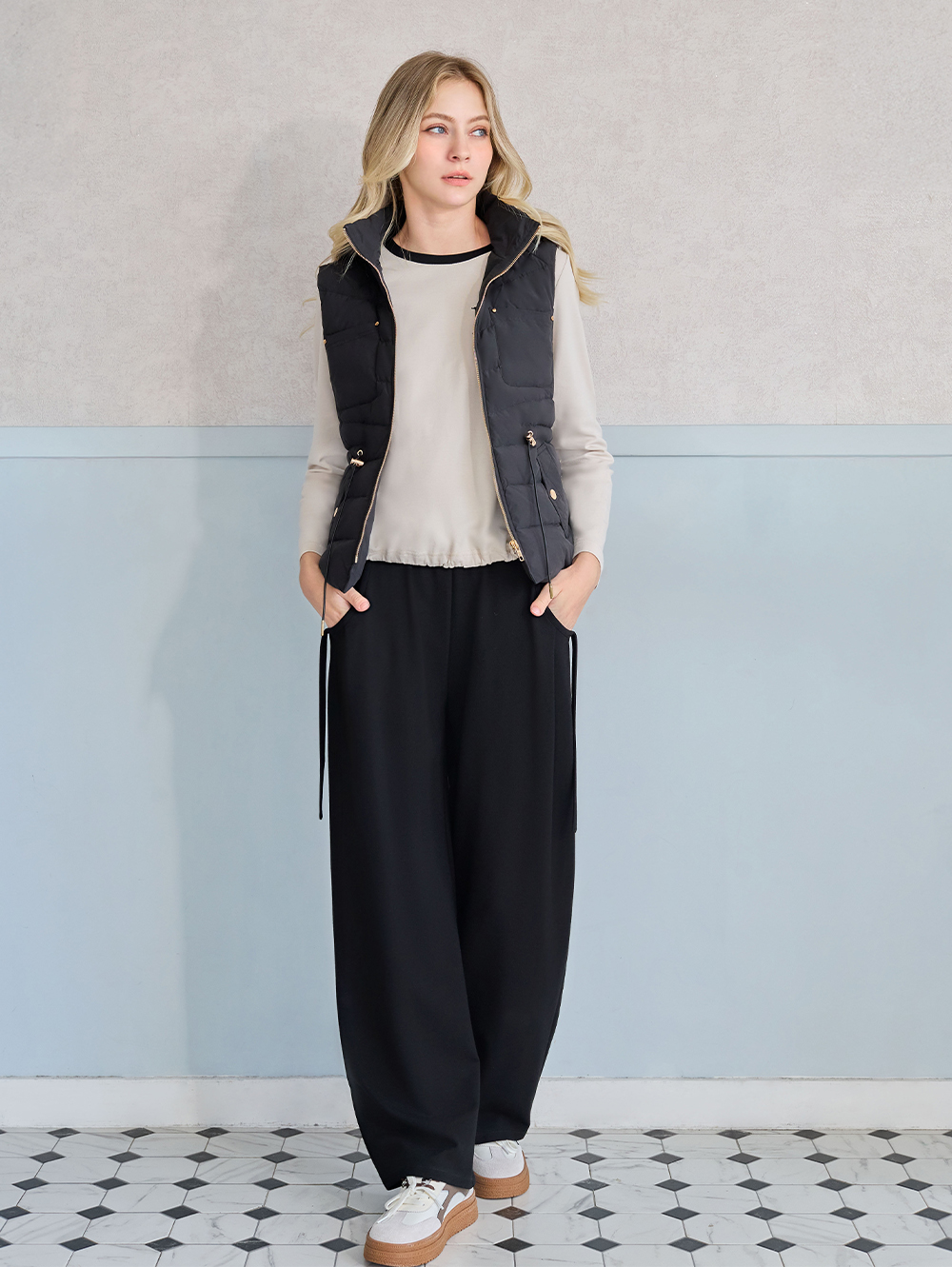 JOAN曲線彈性輕鬆褲