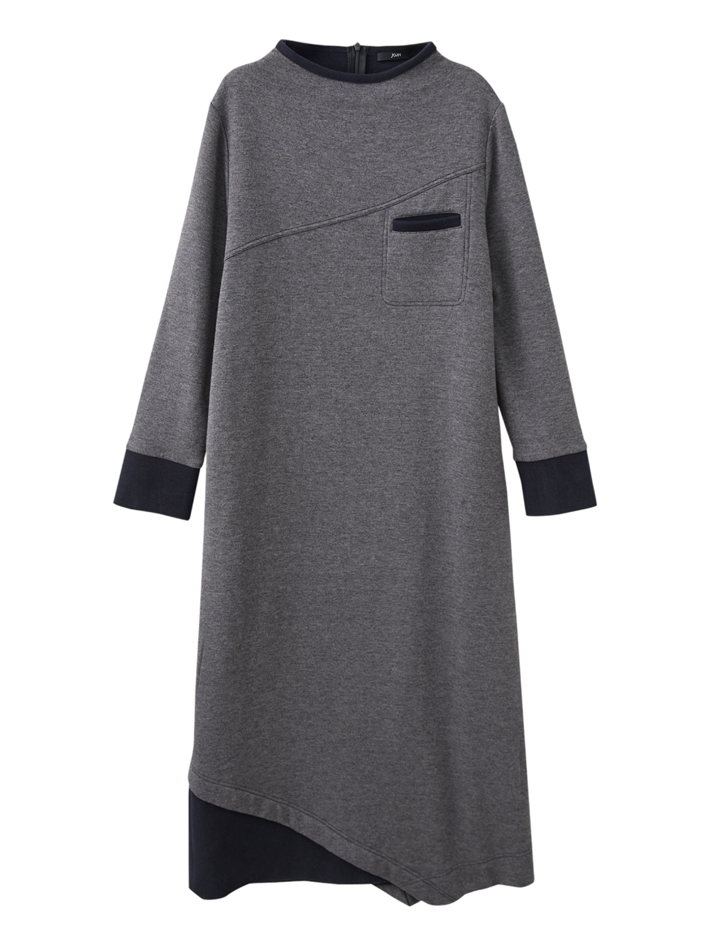 JOAN配色層次彈性連身洋裝
