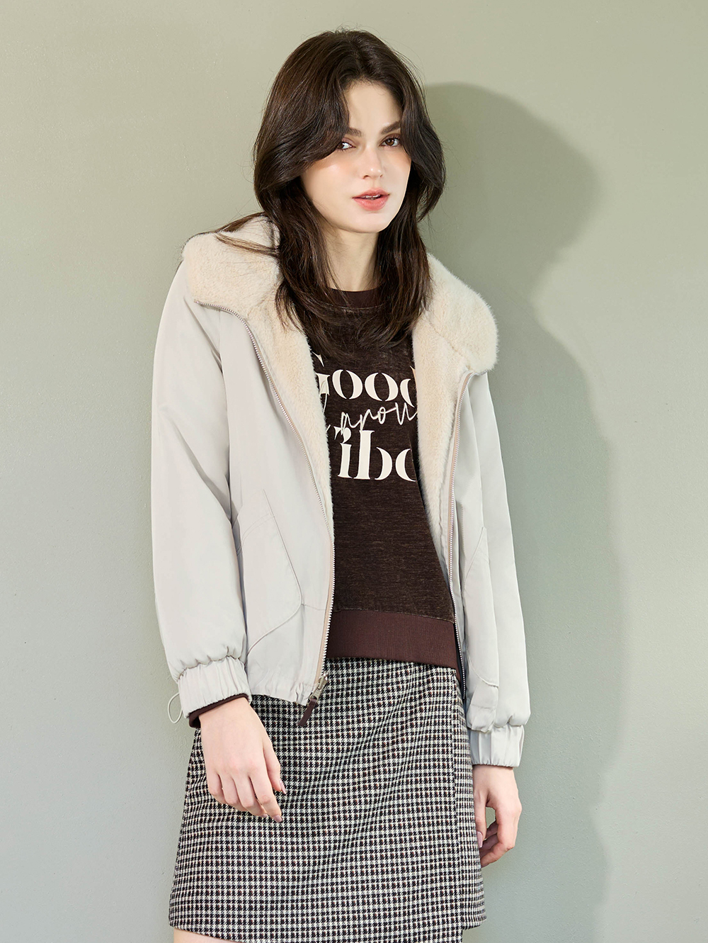 JOAN雙面穿毛絨保暖外套