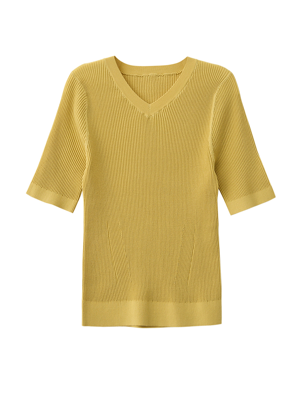 JOANV領合身五分袖針織上衣