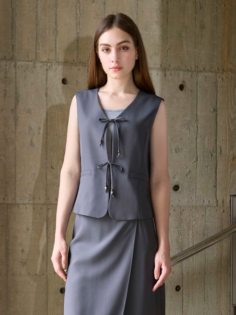 DE NOVOV領綁帶西裝背心