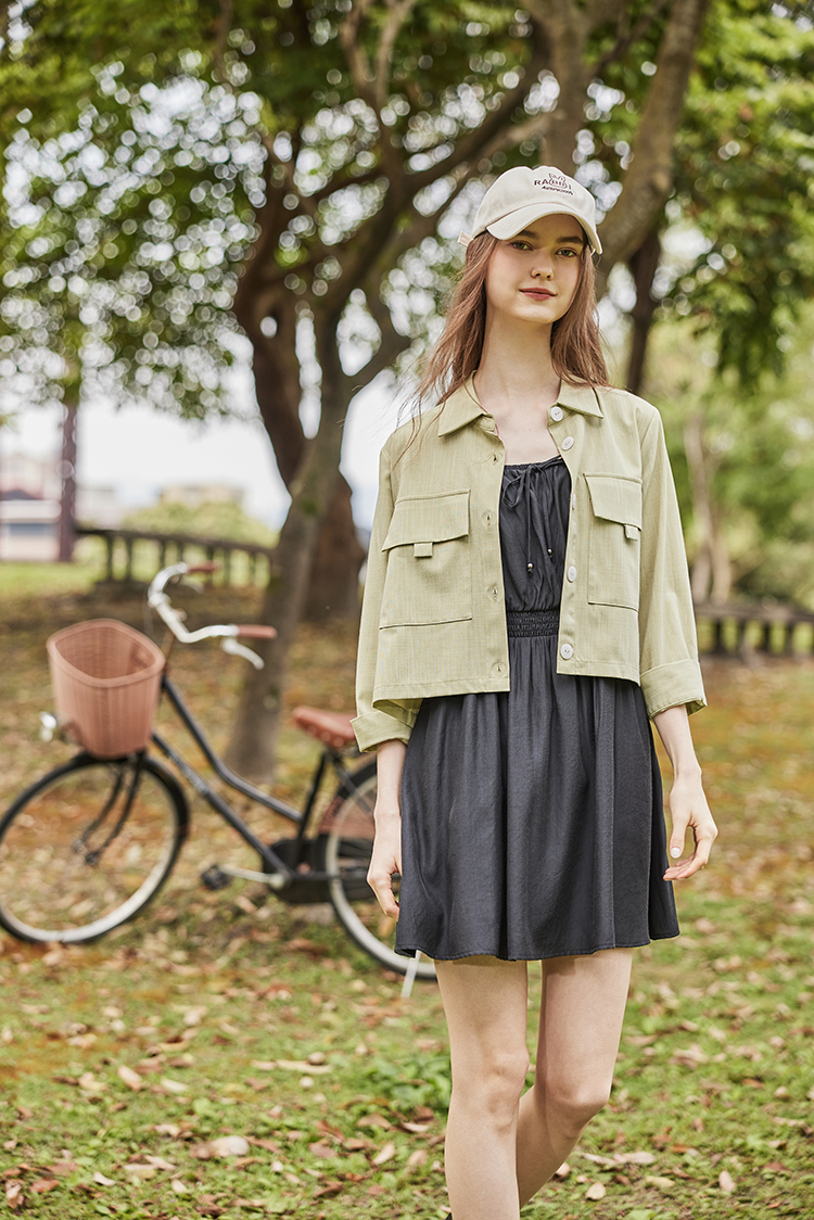 abito棉麻感襯衫式外套