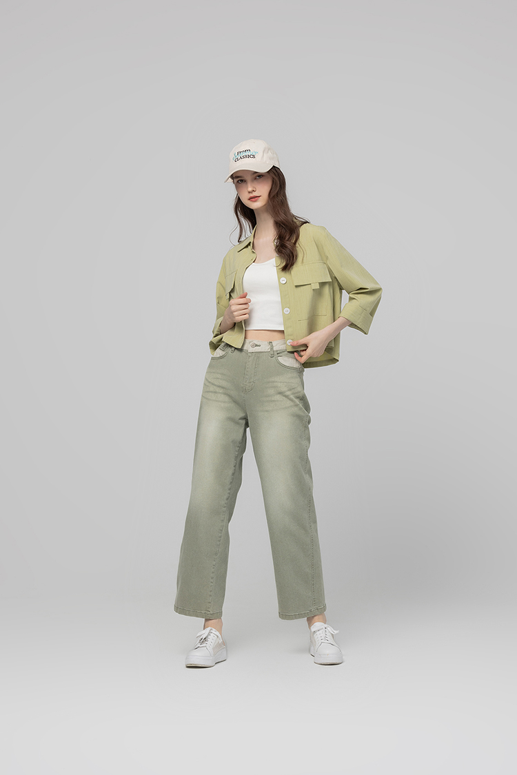 abito棉麻感襯衫式外套