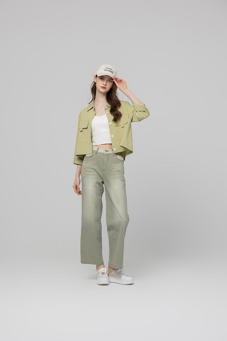 abito棉麻感襯衫式外套