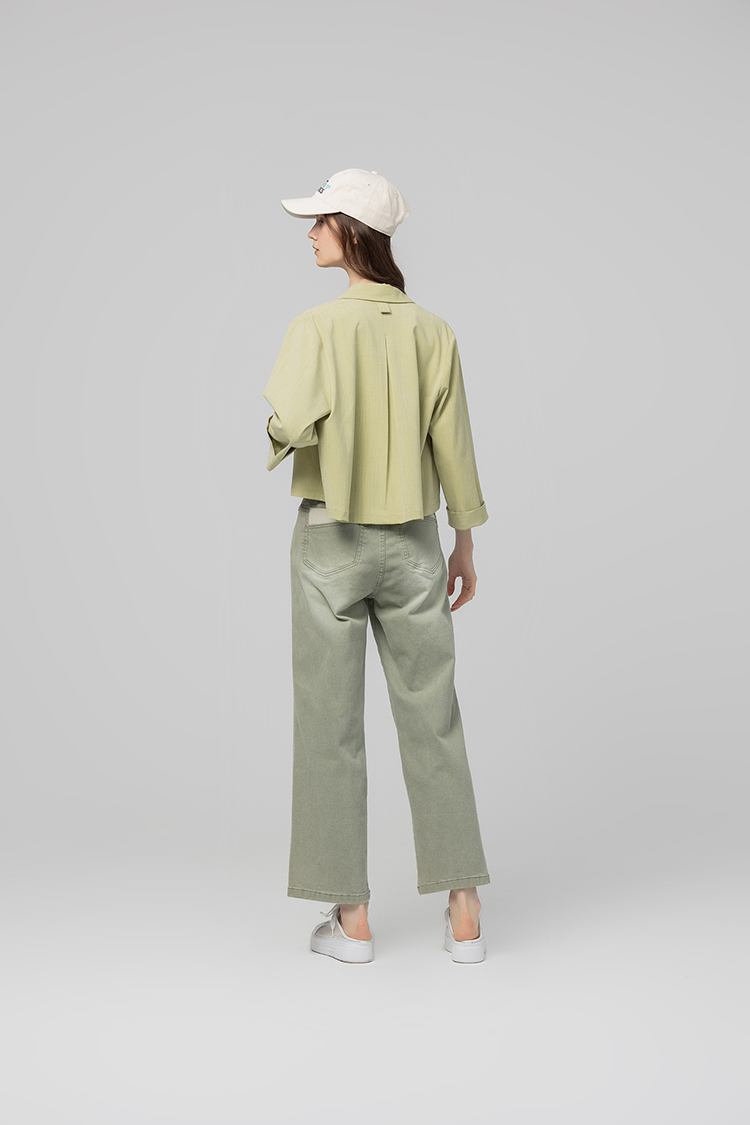 abito棉麻感襯衫式外套