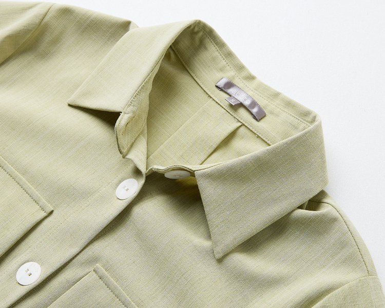 abito棉麻感襯衫式外套