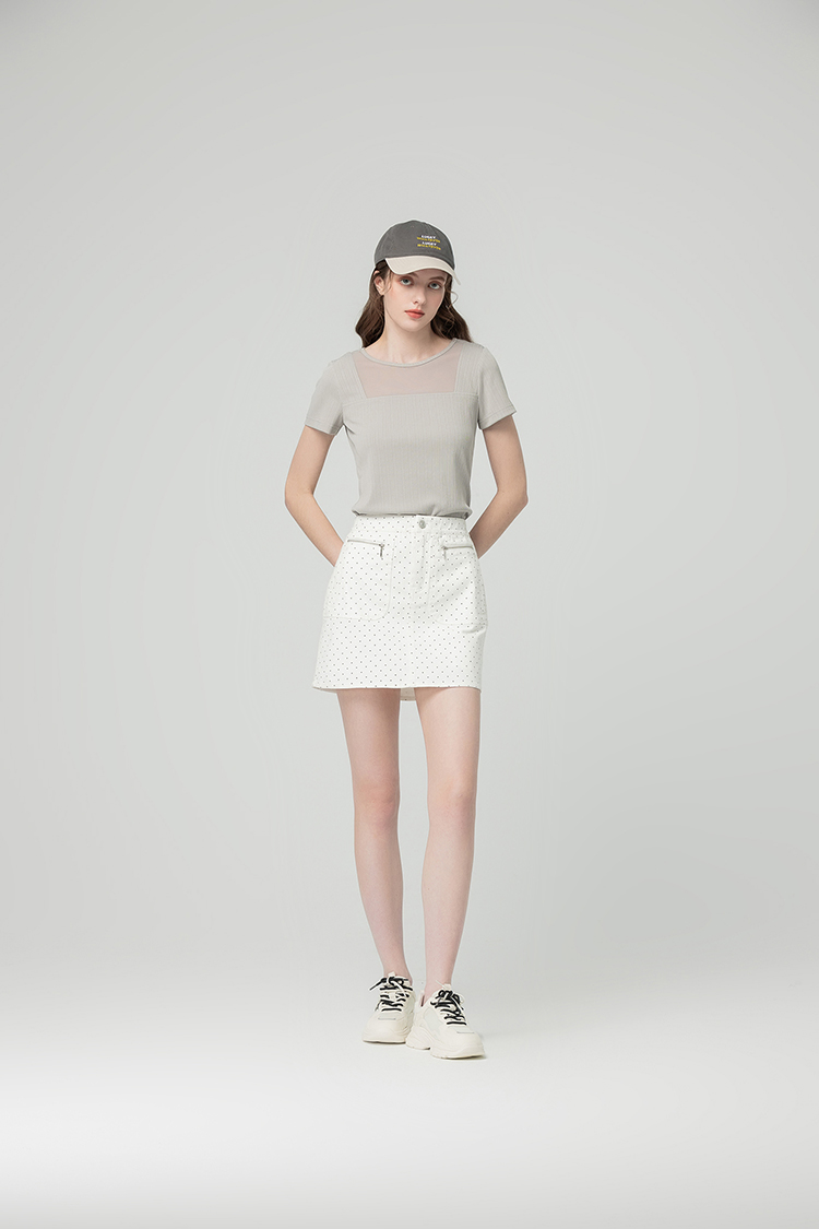 abito金屬拉鍊A字短裙