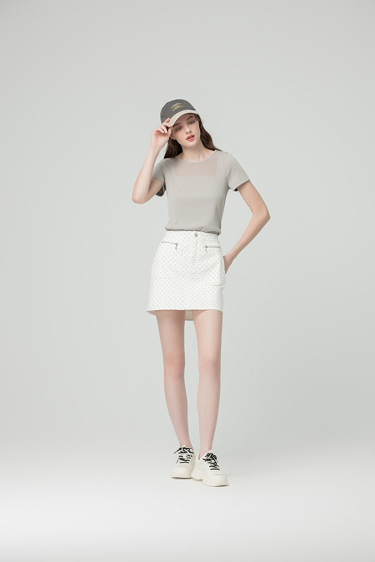 abito金屬拉鍊A字短裙