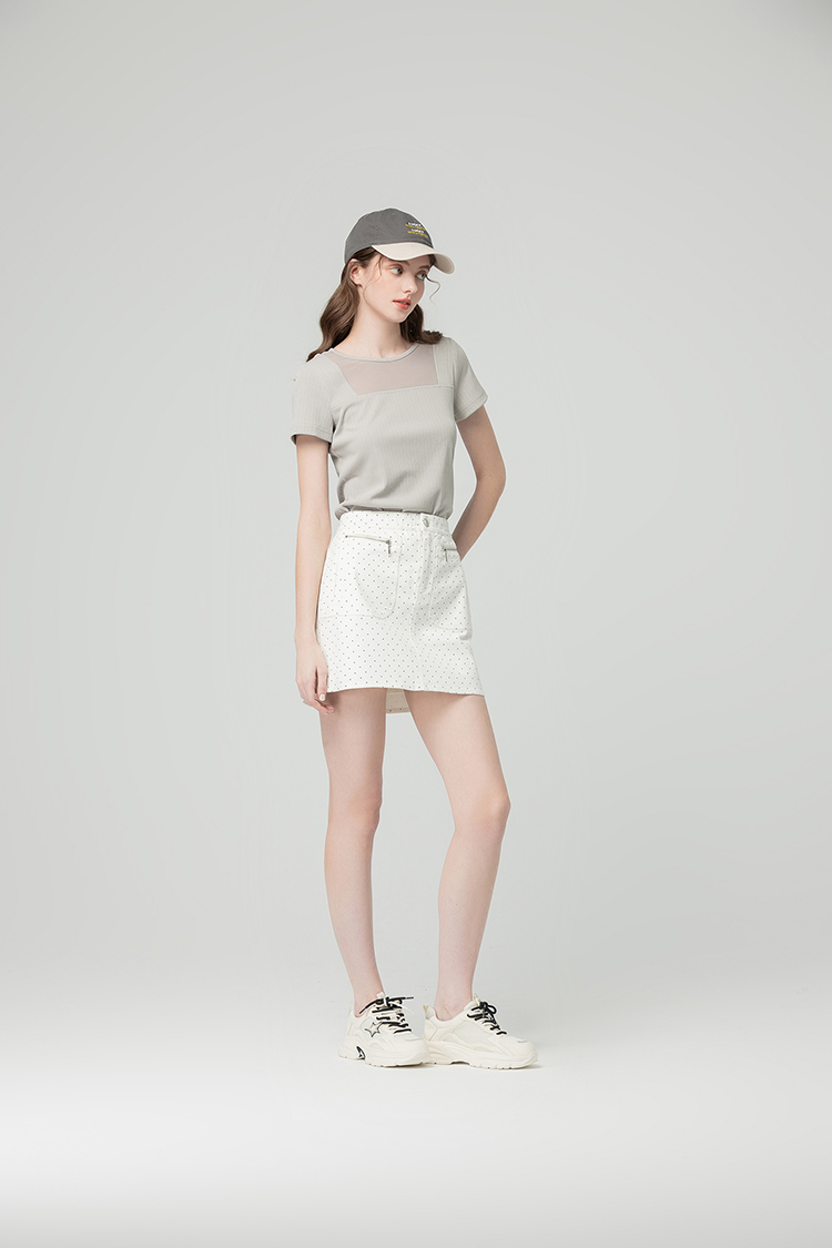 abito金屬拉鍊A字短裙