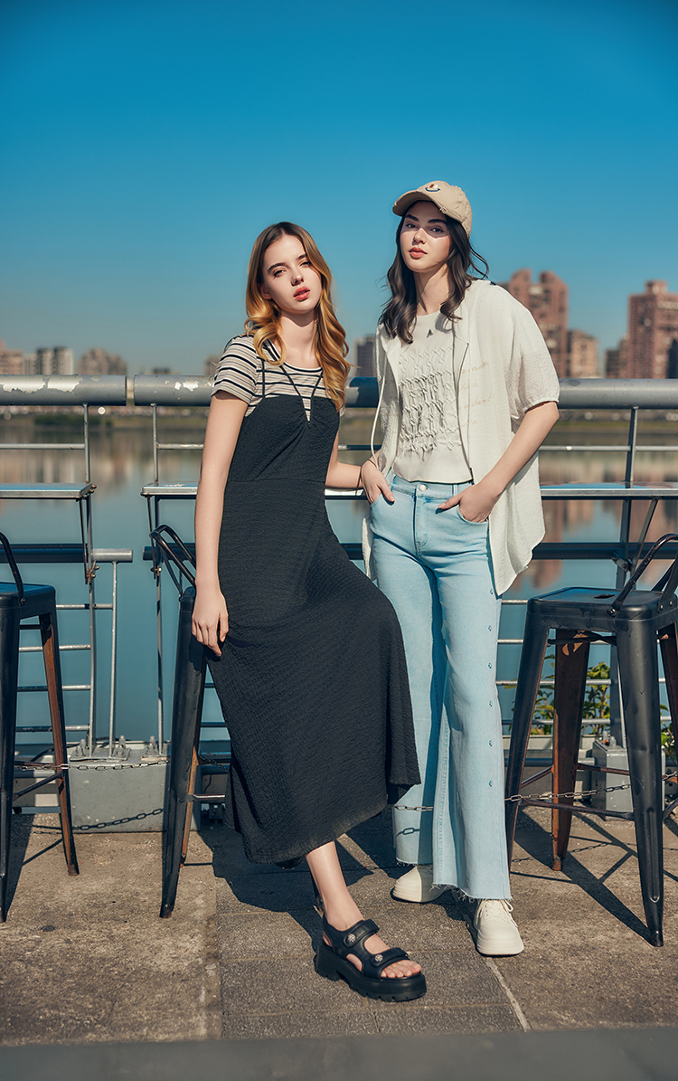 abito休閒吊帶A字連身洋裝