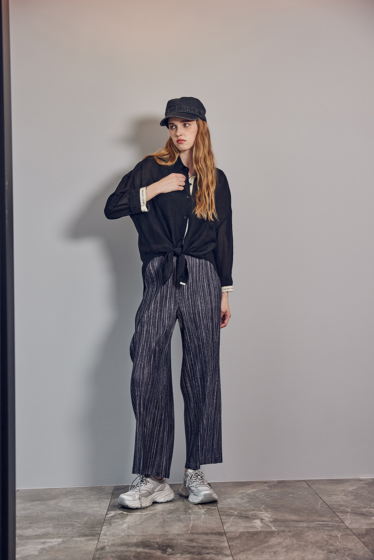 abito親膚綁帶長袖襯衫