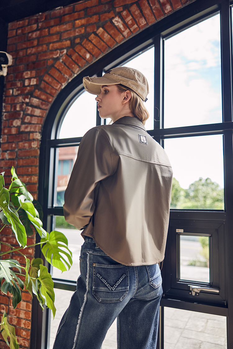 abito秋季皮革兩件式襯衫