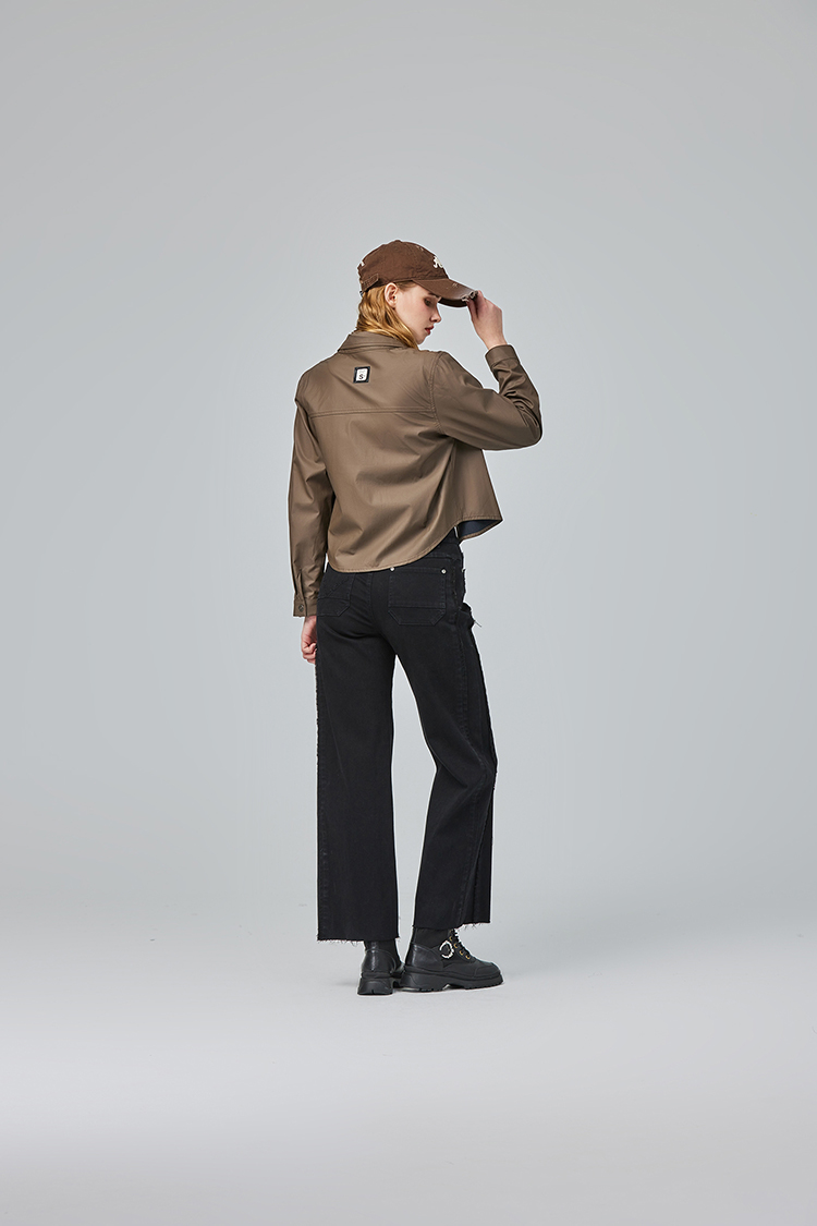 abito秋季皮革兩件式襯衫