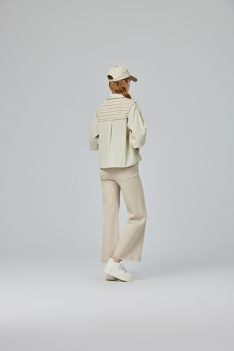 abito質感針織披肩襯衫