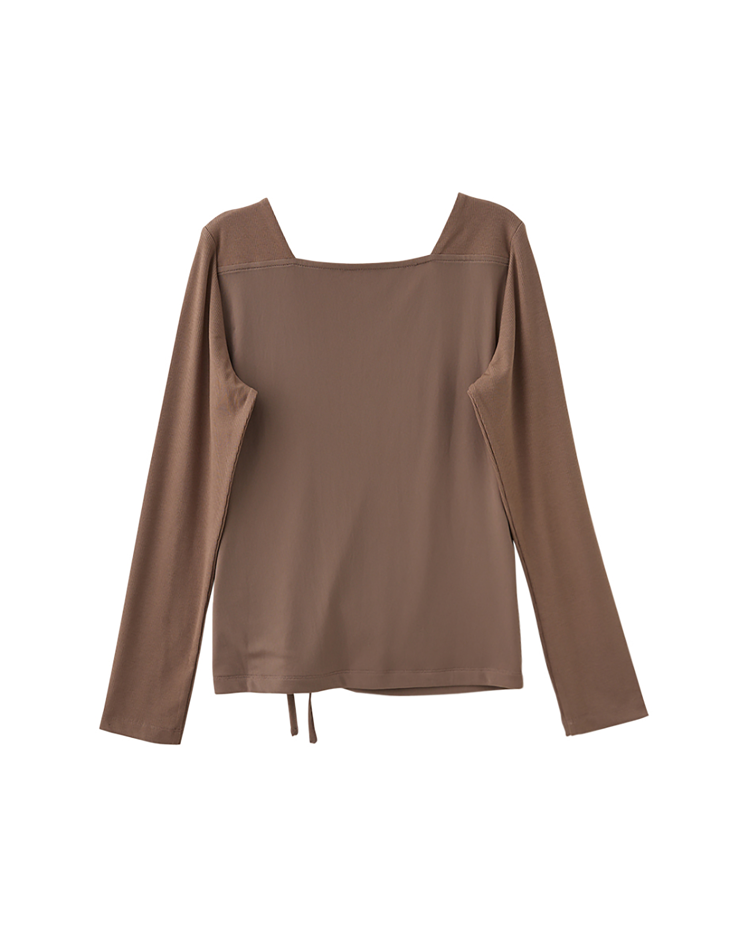 abito方領網布抽繩上衣