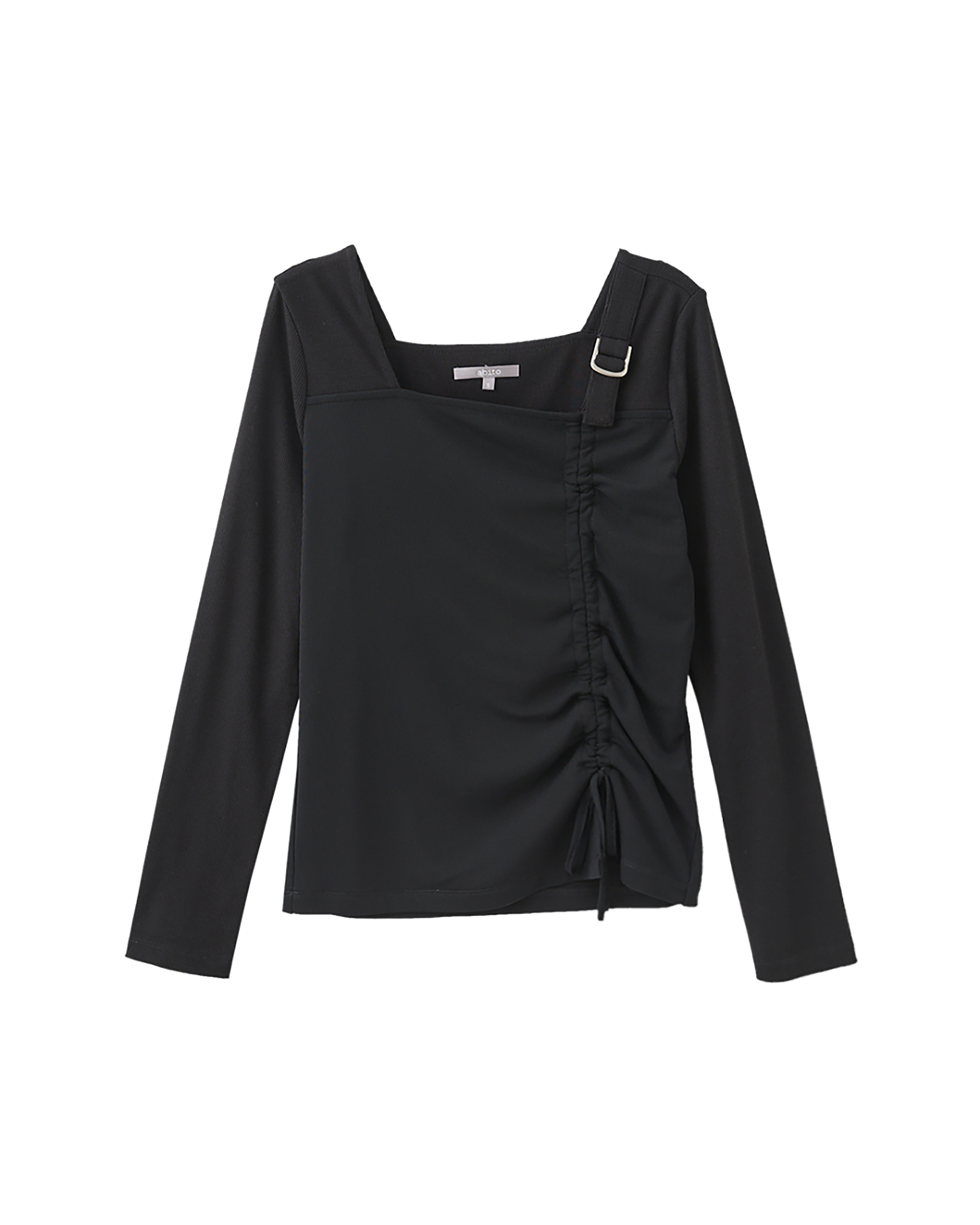 abito方領網布抽繩上衣