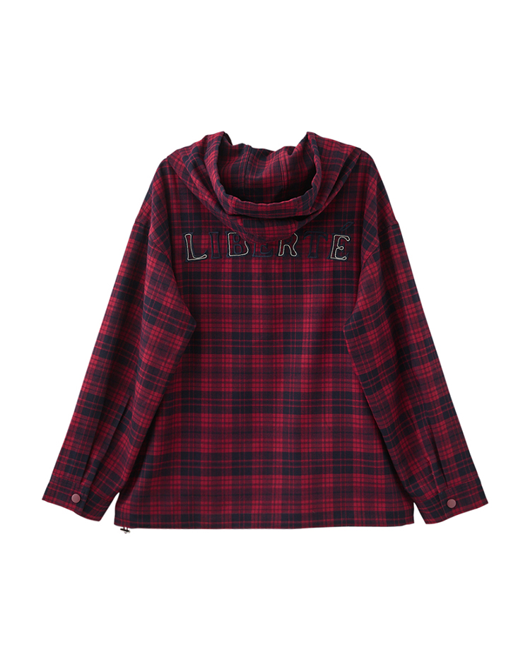 abito格紋連帽上衣