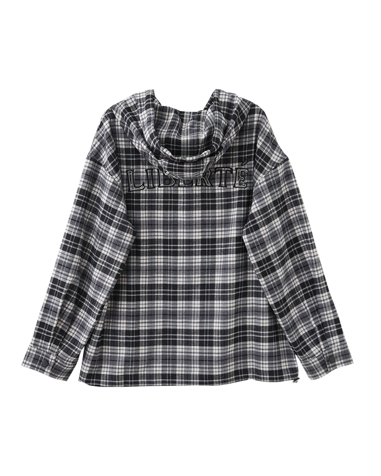 abito格紋連帽上衣